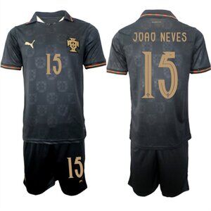 Joao Neves Black 2026 WC Soccer Jersey Suit